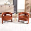 Fauteuil d'appoint pour le salon, fauteuil en velours confortable et fauteuil Mid-Century moderne avec pieds en bois