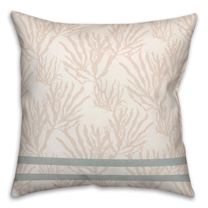 Striped Reversible Throw Pillow, Pink