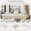 Ensemble de canapé modulaire surdimensionné à compression de luxe, rembourré en chenille avec dossiers amovibles et sièges profonds-832716360