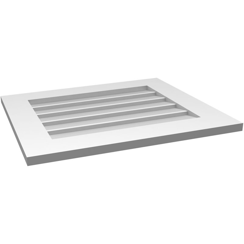 Vent à pignon rectangulaire en uréthane non-fonctionnel, H 22 po x l 26 po x P 1 po