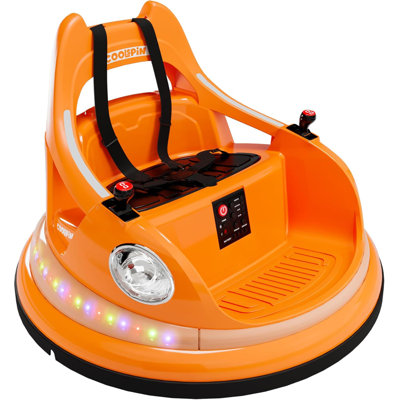 12V Kids Bumper Car with 360 Degree Spin, Remote Control, 2-Speed, Music & LED Lights for Toddlers Ages 4-8