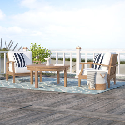 Alaina 3 Piece Outdoor Patio Teak Set by Modway