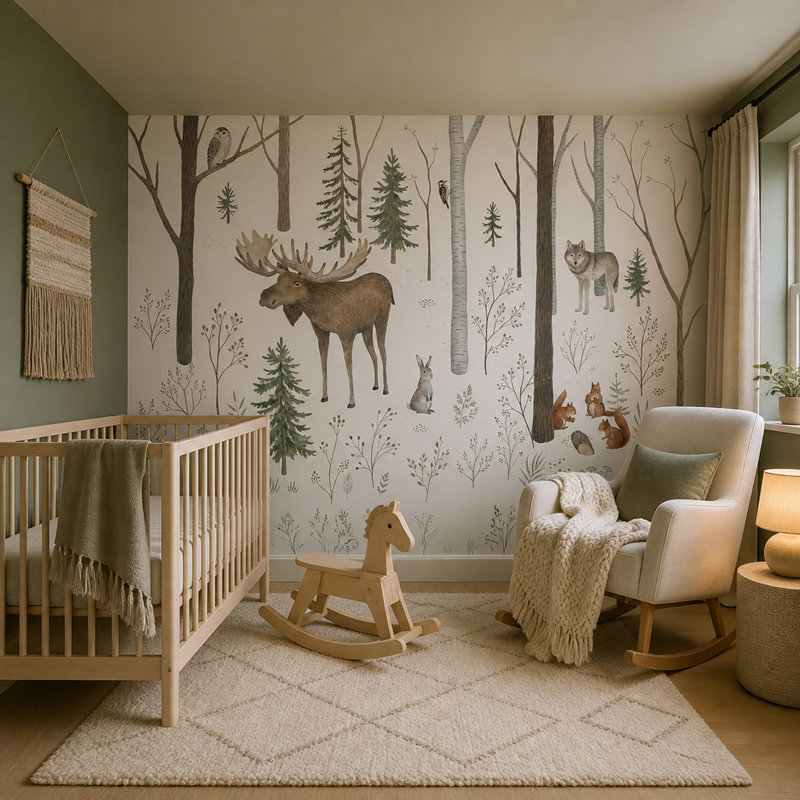 Décoration murale amovible sur fond blanc, 160 po x 108 po, Peler et coller