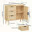 Modern Rattan Wood Storage Cabinet