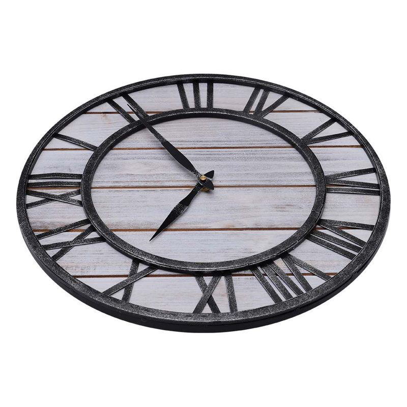 Abra Skeleton Wall Clock, Grey