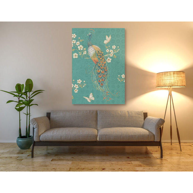 «Ornate Peacock XD» par Daphne Brissonet, art mural sur toile, H 60 po x l 40 po x P 1,5 po