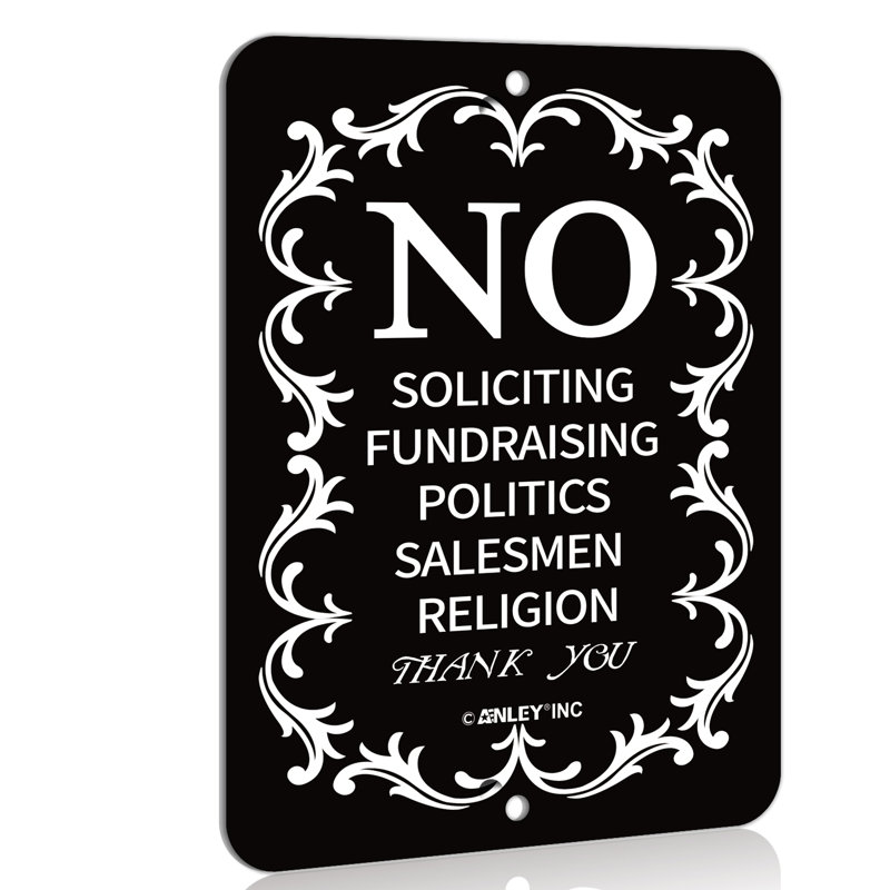 No Soliciting Sign for Home and Business, Do Not Ring The Bell Sign 6" x 4.5"
