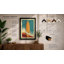 Surfboard and Wave Retro - Framed Print-269446829-269446830