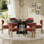 Ensemble de table de salle à manger extensible en bois 7 pièces avec chaises rembourrées Modern-2004629286-2004629288-2004629295
