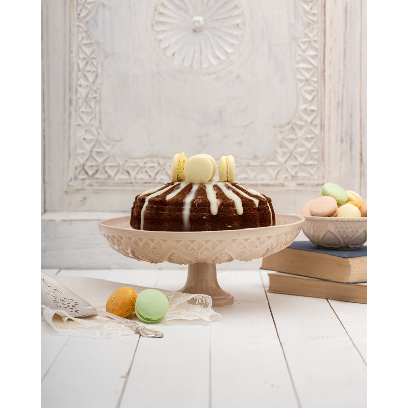 Vintage Inspired Ceramic Ceramic Cake Stand, Beige