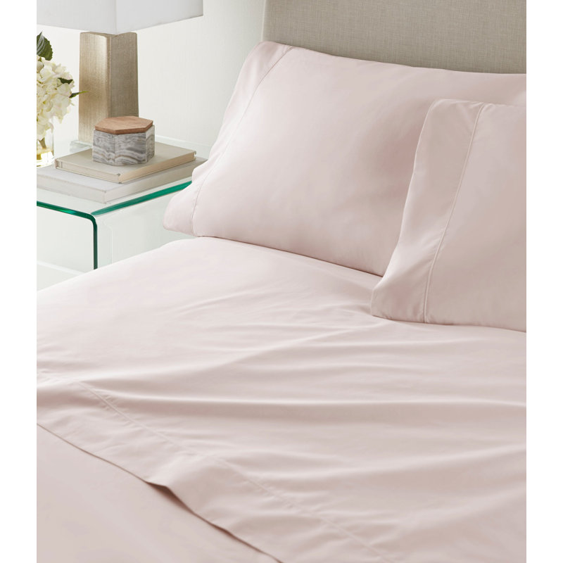 Nile 300 Thread Count Egyptian-Quality Cotton Percale Pillowcases, Dusty Pink, Standard