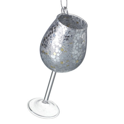 11cm Polka Dots Glass Holiday Shaped Ornament