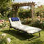 Chaise longue d'extérieur, chaise longue pliante-126454144