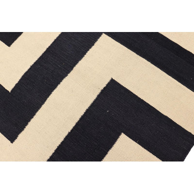 Chic Turkish Talan Hand-Woven Kilim Rug - 8'0'' X 10'2''