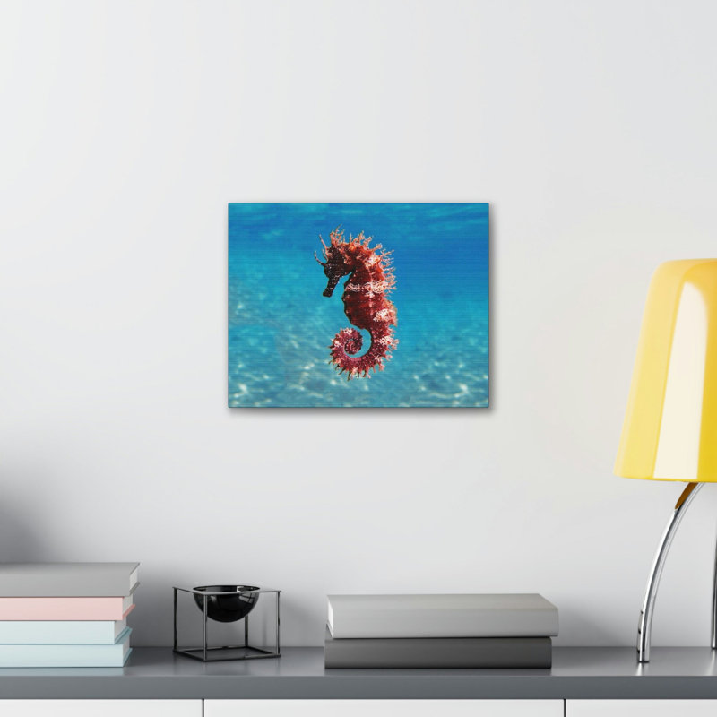 Art mural majestueux hippocampe