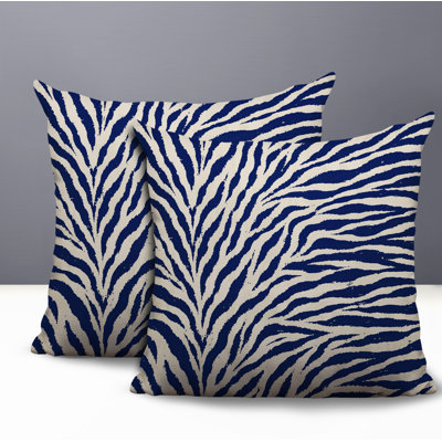 Jay Zebra Print Indoor/Outdoor Reversible Pillow