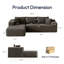 Canapé compressé sans squelette en chenille - sans assemblage, éponge haute densité, conception peu encombrante pour les appartements et les salons-123408404