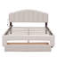 Lit plateforme tapissier avec tiroir Teddy