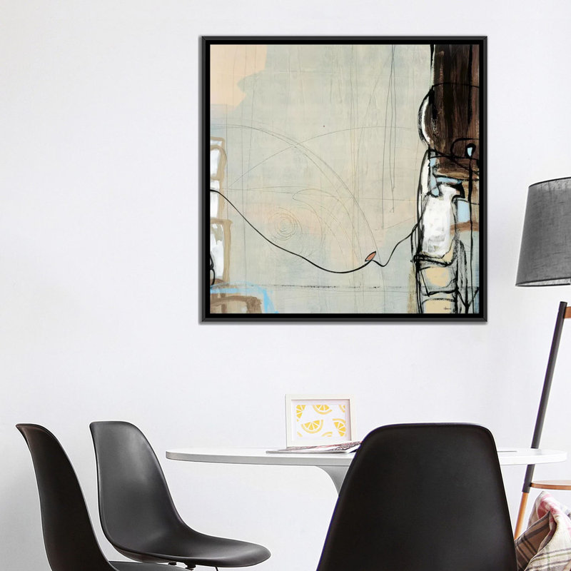 « projection i », impression sur toile, H 18 po x l 18 po x P 1,5 po, Toile avec cadre noir, Pas de tapis