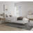 Heather Mid-Century Modern Velvet Upholstered Platform Bed in Cream and Gold-515308523-515308518