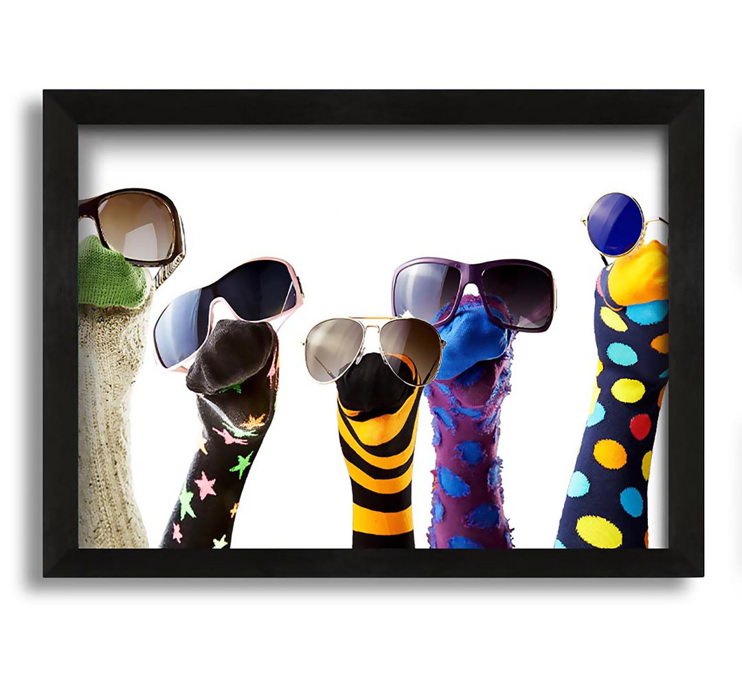 Gerahmtes Leinwandbild Sock Puppets with Shades