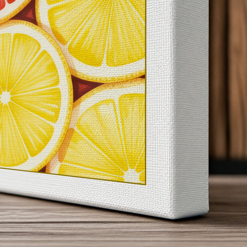 Citrus Abundance Modern - Wrapped Canvas, 30x20 - 76.2 x 50.8 cm, White Border