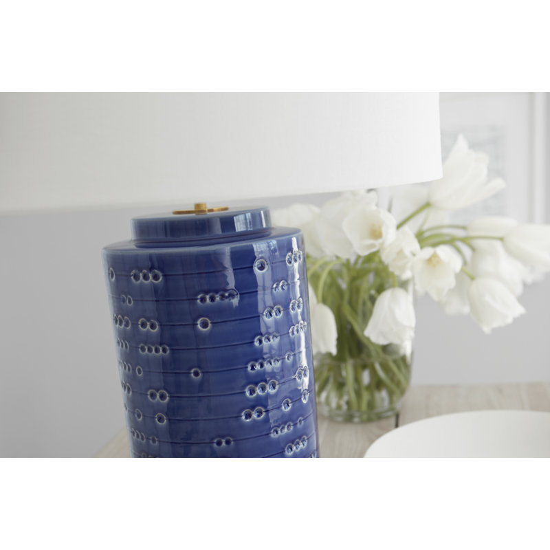 Darina Table Lamp, Pebbled Blue