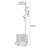 360° Mobile Cherry Wood Coat Rack with Basket