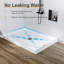 Base de douche 48 po x 32 po SMC avec plateau de douche en acier inoxydable 304