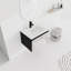 Meuble-lavabo mural flottant 24 po avec lavabo en céramique et armoire à fermeture en douceur, conception durable et peu encombrante
