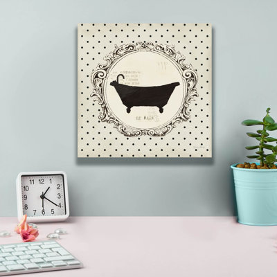 'Cartouche Bath' by Emily Adams Canvas Wall Art