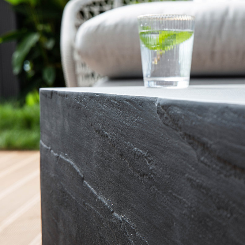 Colorado GRC Coffee Table, Slate Black, 40.6cm H x 86cm W x 86cm D