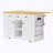 Large Kitchen Island with Drop Leaf,Power Outlet,Door Internal Storage Rack-1315239694