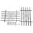 2 Pcs 24*36In Rectangular Black Sturdy Iron Window Guard Window Security Bars