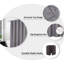 Heavy Weight Fabric Bath Shower Curtain with Hooks Hotel Luxury Washable, Grey, 180 x 210 cm