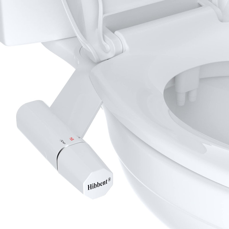 Ultra-Slim Adjustable Toilet Seat Bidet, Non-electric Dual Nozzle