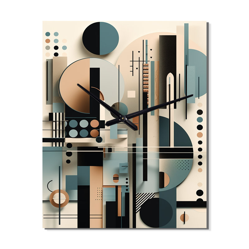 Jakkson - Horloge murale géométrique moderne, H 32 po x l 16 po