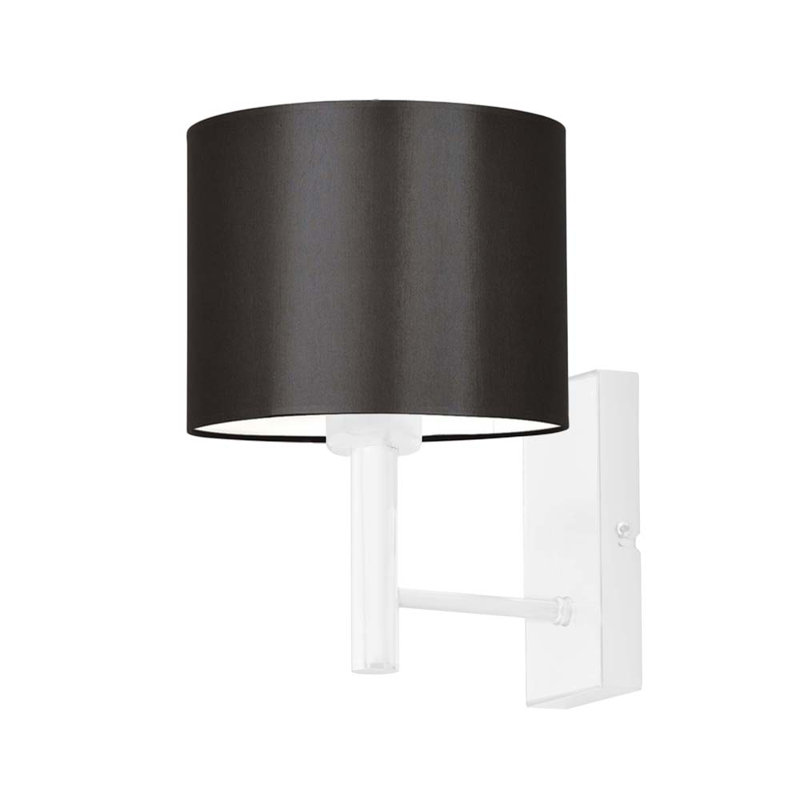 Awez Armed Sconce, White, Brown