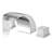 Sumerain Widespread Waterfall Bathroom Faucet,Modern 2-Handle Deck Mount Sink Faucet with Disc Cartridge, Chrome Finish