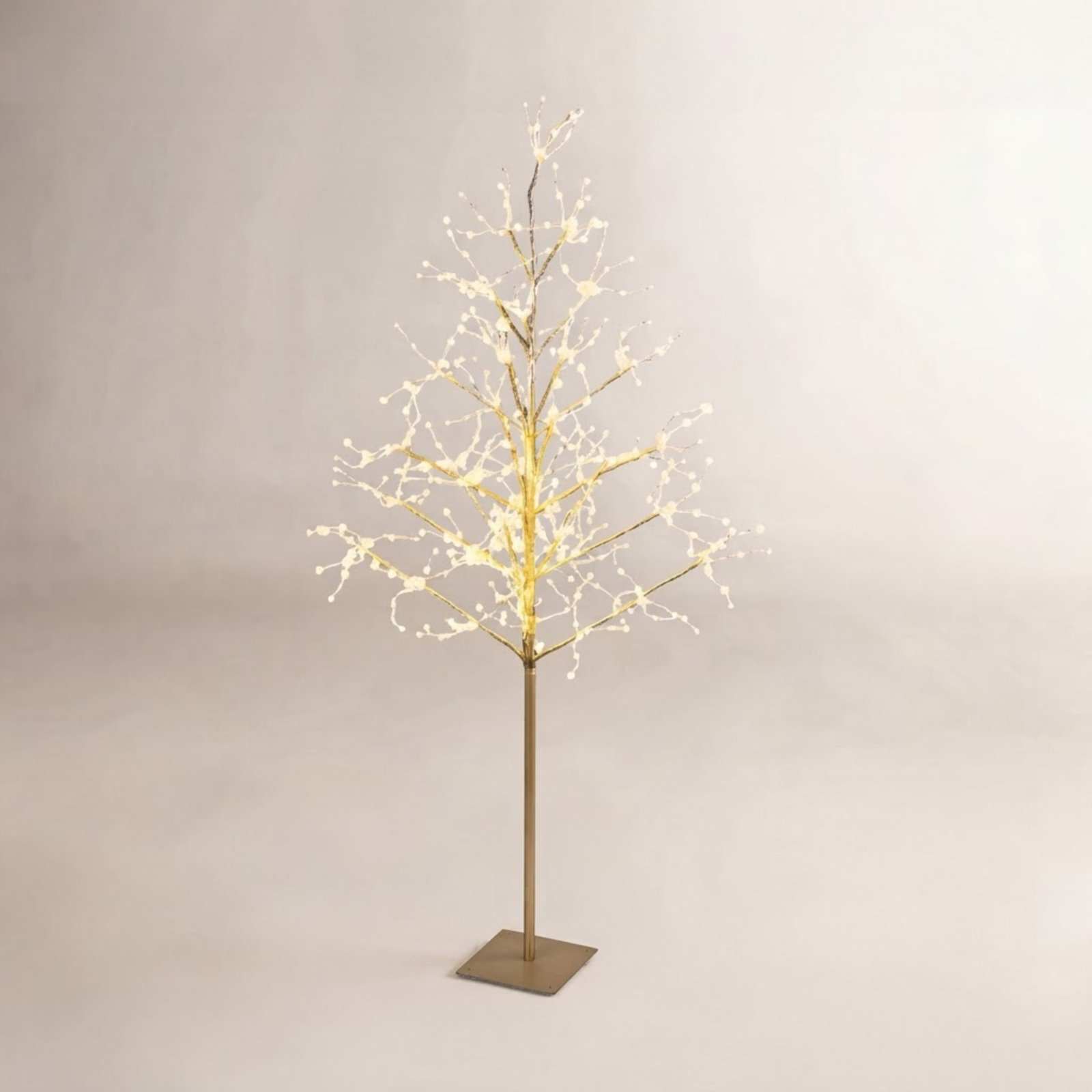 Warm LED Lighted Metal Tree, 6'