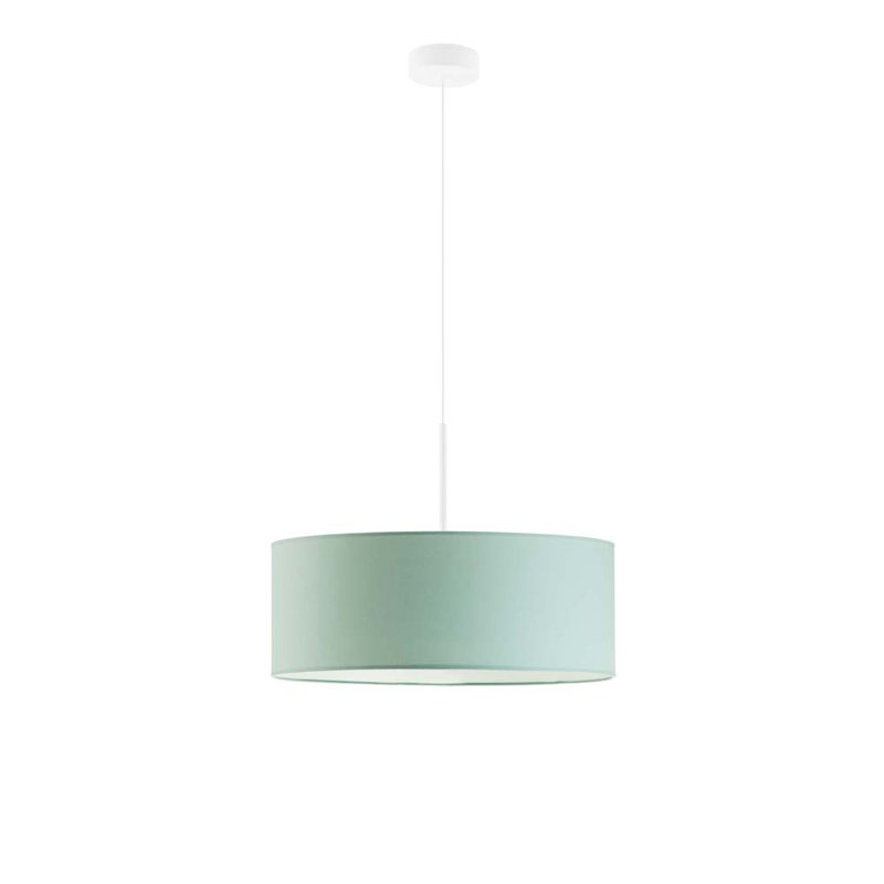 Aubryn 3 - Light Drum Pendant, White, Mint, 120cm H x 50cm W x 50cm D