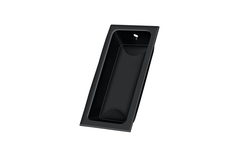 Flush Cup / Bin Pull, Painted Black