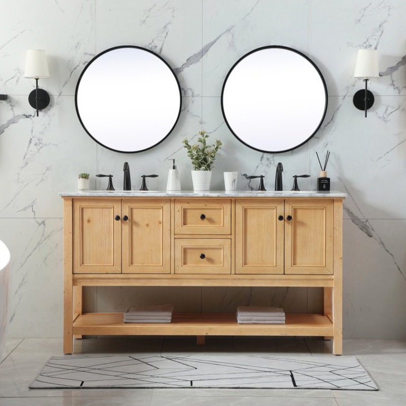 Ensemble de meuble-lavabo double 60 po Bonsai, Vert