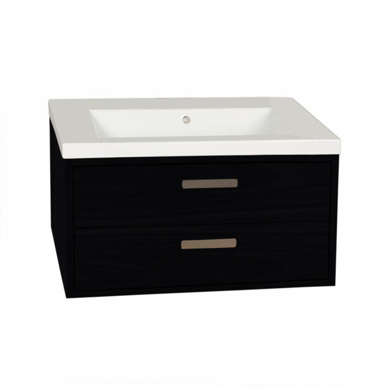 Aquasei 31'' W Single Bathroom Vanity Base, Matte Black