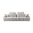 Modern Sofa 86.6″ Large  Two Seat Sofa, Upholstered,Gray Suede Fabric-1394983419