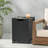 Outdoor Metal Tank Holder Side Table, Matte Black