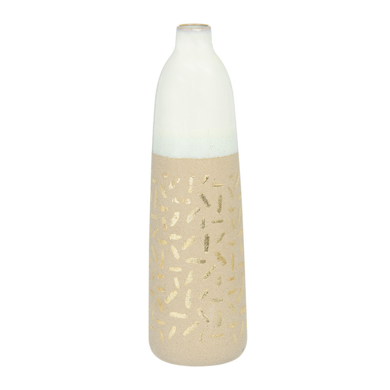Stoneware Vase with Pattern