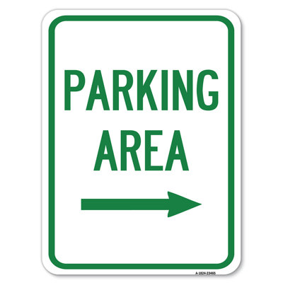 Parking Area With Right Arrow/23465