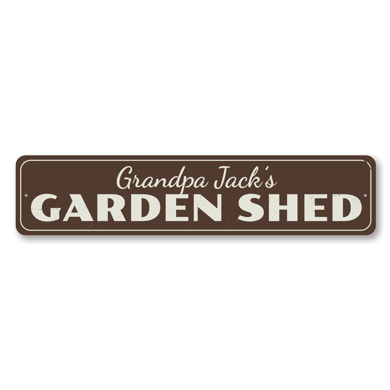 Enseigne de jardin en aluminium, H 6 po x l 24 po x P 0,063 po