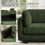 Canapé d'angle modulaire 4 places en chenille à détails froncés, 2 poufs amovibles, mousse haute densité, coussins de dossier épais-301361378-301361377